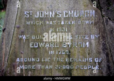 Saint John's Churchyard, Manchester Banque D'Images