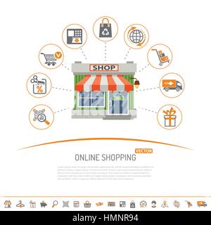 Shopping Concept Internet Illustration de Vecteur