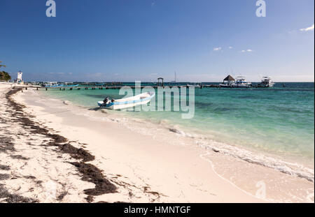 Plage de Puerto Morelos, Riviera Maya, péninsule du Yucatan, Quintana Roo, Mexique Banque D'Images