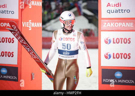 ZAKOPANE, Pologne - 22 janvier 2016 : FIS Coupe du monde de saut à ski à Zakopane o/p Jakub Janda CZE