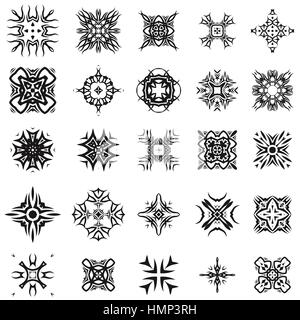 Ensemble de rosettes Tribal Tattoo Design Illustration de Vecteur