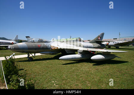 De l'air suisse Hawker Hunter sur l'affichage Banque D'Images