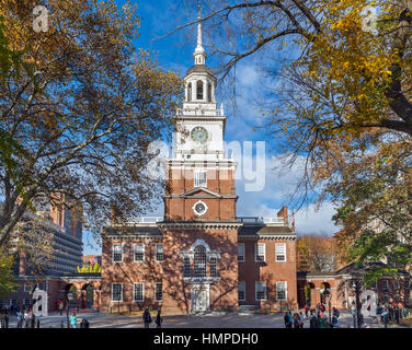 L'Independence Hall, l'Independence National Historic Park, Philadelphie, Pennsylvanie, USA Banque D'Images