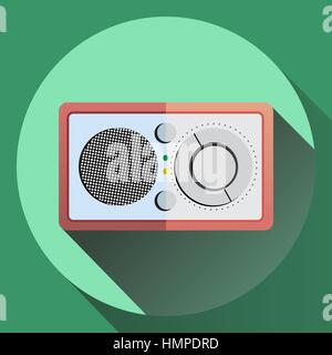 Télévision Radio style icône récepteur Illustration de Vecteur