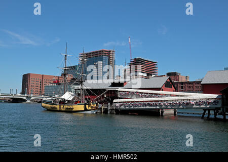 Site de la Boston Tea Party, le port de Boston, Boston, Massachusetts, United States. Banque D'Images