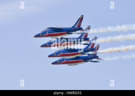 Quatre Alpha Jets de France's national aerobatic team Patrouille de France Banque D'Images