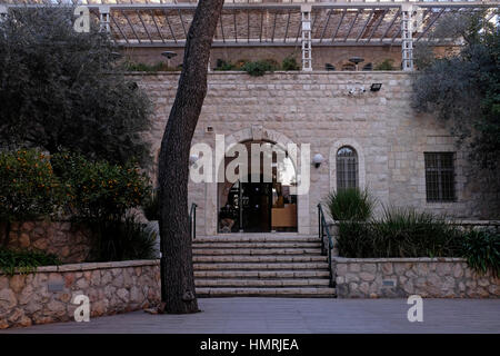 Extérieur d'Anna Ticho House l'une des premières maisons construites à l'extérieur des murs de la vieille ville pendant les années 1860, dans la partie ouest de Jérusalem Israël Banque D'Images