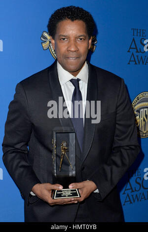 Hollywood, Californie, USA. Feb, 2017 4. Denzel Washington à la 31e Annual American Society of Cinematographers Awards au Ray Dolby Ballroom à Hollywood, Californie le 4 février 2017. Credit : Koi Sojer/Snap'n u Photos/media/Alamy Punch Live News Banque D'Images