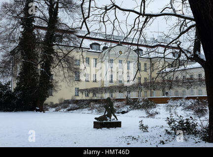 Berlin, Allemagne. 09Th Feb 2017. L'extérieur de Koepenick Palace sur un jour d'hiver gris dans le coeur de Koepenick à Berlin, Allemagne, 02 février 2017. Le bâtiment abrite le Musée des Arts et Métiers de l'État. Photo : Jens Kalaene Zentralbild-/dpa/ZB/dpa/Alamy Live News Banque D'Images