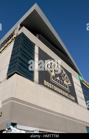 TD Garden, l'arène d'accueil pour les Bruins de Boston de la Ligue nationale de hockey à Boston, Massachusetts, United States. Banque D'Images