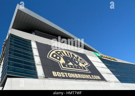 TD Garden, l'arène d'accueil pour les Bruins de Boston de la Ligue nationale de hockey à Boston, Massachusetts, United States. Banque D'Images