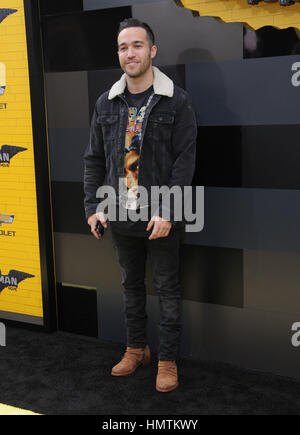 Westwood, États-Unis. 4 février 2017. Pete Wentz vu assister à la première de Warner Bros Pictures 'The LEGO Batman Movie' au Regency Village Theater. Crédit : Birdie Thompson/AdMedia/Alamy Live News Banque D'Images