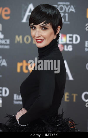 Madrid, Espagne. Feb, 2017 5. Paz Vega assiste à Goya Cinema Awards 2017 à l'hôtel Marriott Auditorium Madrid à Madrid, Espagne. Crédit : Jack Abuin/ZUMA/Alamy Fil Live News Banque D'Images