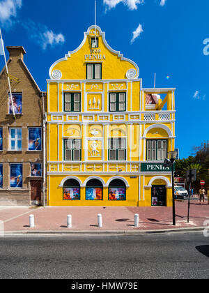 Bâtiments historiques dans Dutch-Caribbean style colonial, waterfront, Willemstad, Curaçao, Petites Antilles Banque D'Images