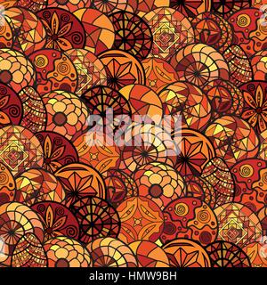 Hand drawn seamless pattern ethniques Illustration de Vecteur