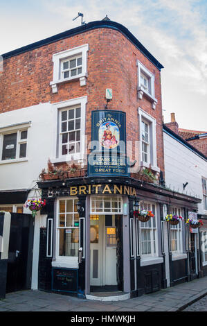 Extérieur de Britannia Inn, Boston, Lincolnshire, Angleterre Banque D'Images