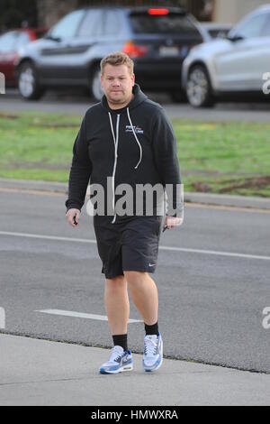 James Corden avec son fils Max à Brentwood avec : James Corden Où : Brentwood, California, United States Quand : 06 Jan 2017 Credit : WENN.com Banque D'Images