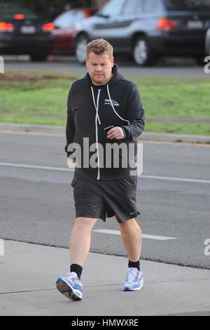 James Corden avec son fils Max à Brentwood avec : James Corden Où : Brentwood, California, United States Quand : 06 Jan 2017 Credit : WENN.com Banque D'Images