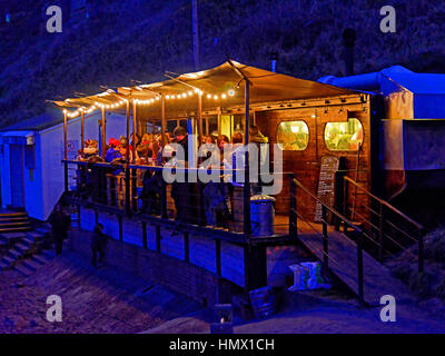 Poisson Rileys Shack Tynemouth beach North Tyneside Banque D'Images