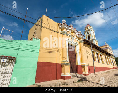 Cuba trinidad maison colorée murs Banque D'Images