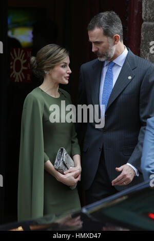 Madrid, Espagne. Feb 6, 2017. Le roi espagnol en Felipe VI et La Reine Letizia à l'Innovation et Design Awards 2016 à Madrid le lundi, Février 6, 2017. Gtres más información : crédit en ligne Comuniación,S.L./Alamy Live News Banque D'Images