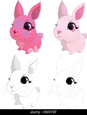 Lapin mignon cartoon Illustration de Vecteur