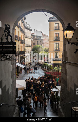 Arco de Cuchilleros, Plaza Mayor, Madrid Banque D'Images