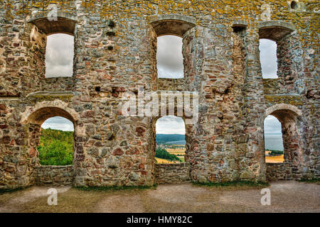 Juillet 2016, ruines de château Brahehus près de Gränna (Suède), HDR-technique Banque D'Images