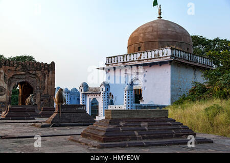 Lieu de culte et les tombes, tombeau de Ranthambore, Rajasthan, Inde Banque D'Images