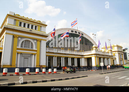 La gare de Hua Lamphong à Bangkok, Thaïlande Banque D'Images