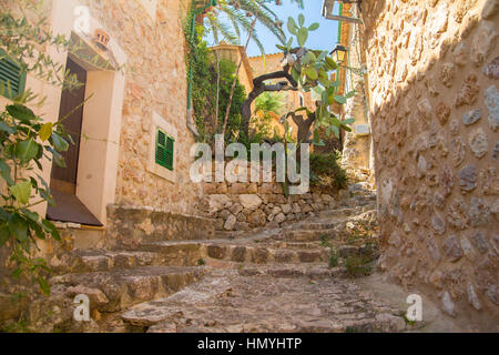 Le village de Fornalutx Majorque Banque D'Images