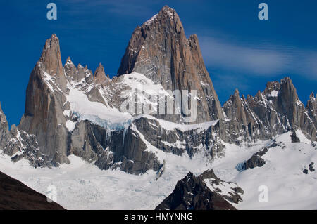 L'Argentine. La Patagonie. La montagne Fitz Roy. Banque D'Images