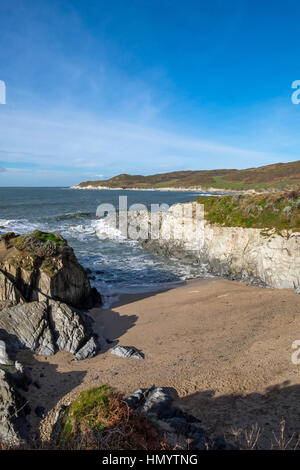Plage de Freshwater East dans le Nord du Devon Banque D'Images