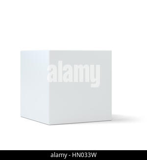 Cube Blanc sur fond de page261 Banque D'Images