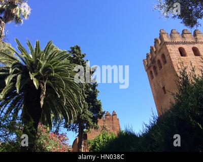 Château Forteresse dans la médina de Chefchaouen, un village de montagne bleu près de Tanger, Maroc. Banque D'Images