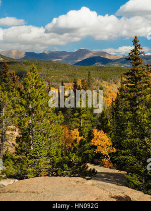 Sentier du lac Mills, Rocky Mountain National Park, Estes, Colorado, USA Banque D'Images