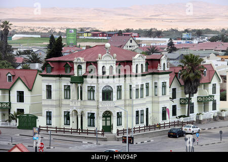 Maison de Hohenzollern, qui a été construit comme un hôtel à Swakopmund en Namibie Banque D'Images