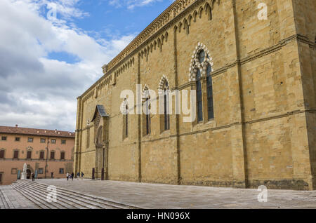 La Cathédrale San Donato, dans le centre historique d'Arezzo, Italie Banque D'Images