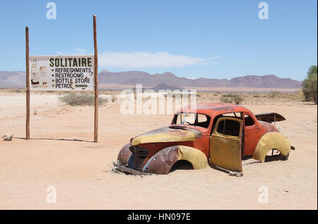 Règlement dans le centre de la Namibie solitaire qui est une escale populaire pour les touristes Banque D'Images