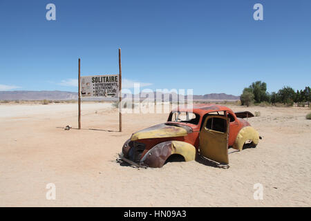 Règlement dans le centre de la Namibie solitaire qui est une escale populaire pour les touristes Banque D'Images