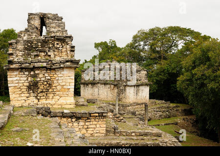 Ancienne ville de Yaxchilan caché dans la jungle à la frontière du Mexique et du Guatemala Banque D'Images