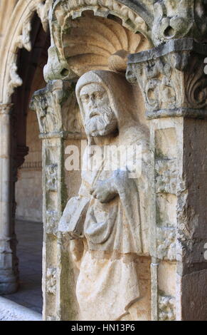 Bas-relief dans le monastère des Hiéronymites à Lisbonne, Portugal Banque D'Images