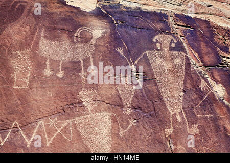 Petroglyphs in Dinosaur National Monument, Utah, USA. Banque D'Images