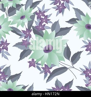 Motif floral seamless. fleur posy. abstract floral ornamental texture avec fleurs. s'épanouir au Printemps. Jardin fleurs orn motif fantastique Illustration de Vecteur