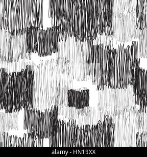 Résumé motif géométrique. transparent noir et blanc ligne élégante texture dessin au crayon d'ornement abstrait fond dénudé Illustration de Vecteur