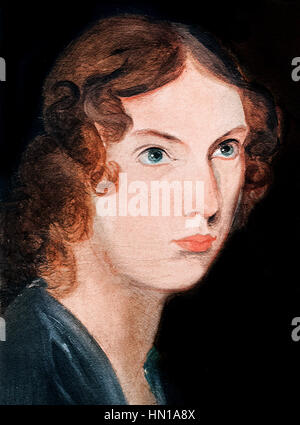 Anne Bronte (1818-1848), portrait d'après une peinture par son frère, Patrick Branwell Brontë Banque D'Images