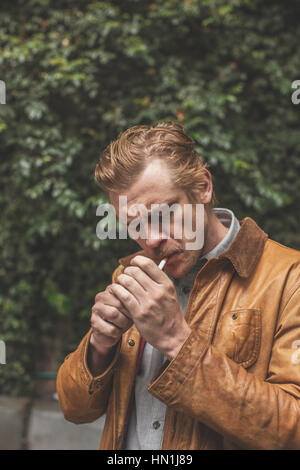 L'acteur américain Boyd Holbrook dépeints en Colombie au cours de la production de la populaire série Narkos de Netflix. Boyd Holbrook joue le rôle de DEA Banque D'Images