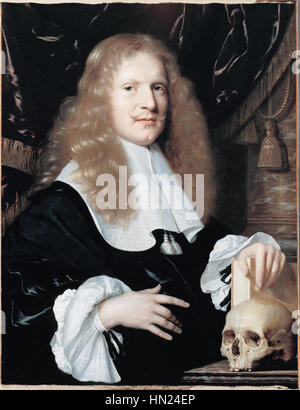 Le Portrait d'un homme de Pieter Nason est un exemple magistral du portrait hollandais du XVIIe siècle. L’utilisation de la lumière et de l’ombre par Nason, combinée à la pose digne du sujet, illustre l’habileté de l’artiste à rendre le caractère et le statut de ses sujets. Banque D'Images