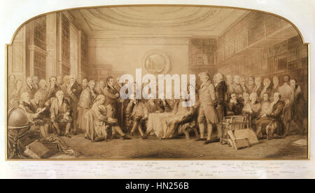 Les hommes de science en 1807-8 par Sir John Gilbert Banque D'Images