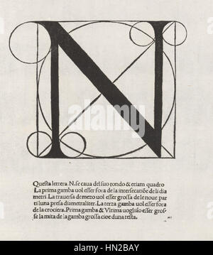 Luca Pacioli, De Divina proportione, Lettre N Banque D'Images